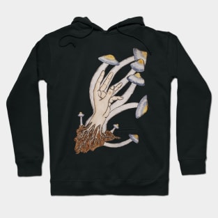 Hand with Mushrooms Hoodie